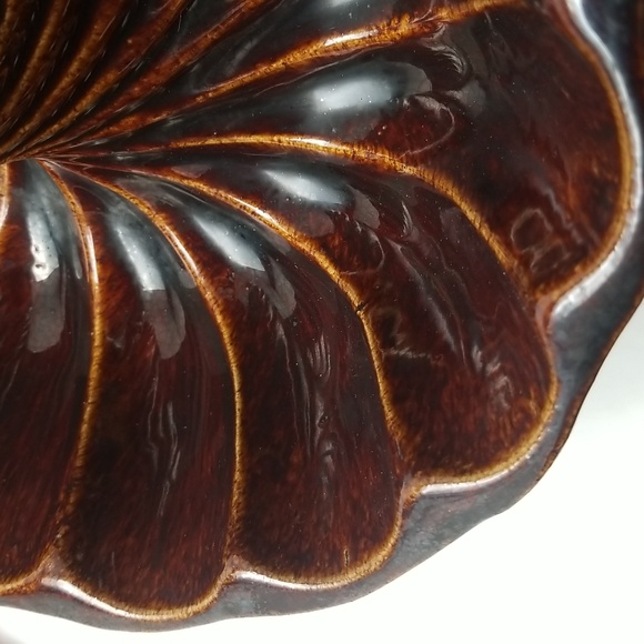 Antique Redware Large Fluted Tube Baking Pan - Picture 8 of 15